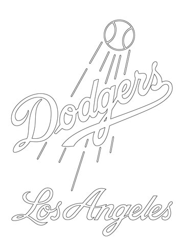 Los Angeles Dodgers Logo  Coloring Page